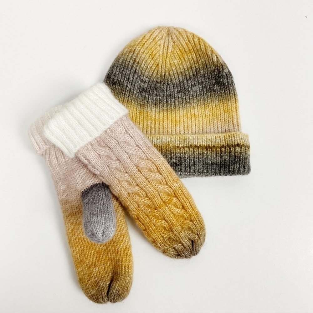 BP Hat and Mittens Matching Knit Set